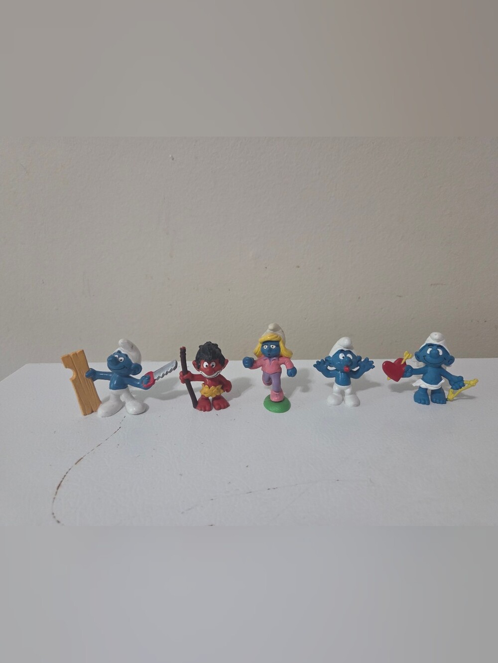 Vintage Smurf Figures Set Of 5